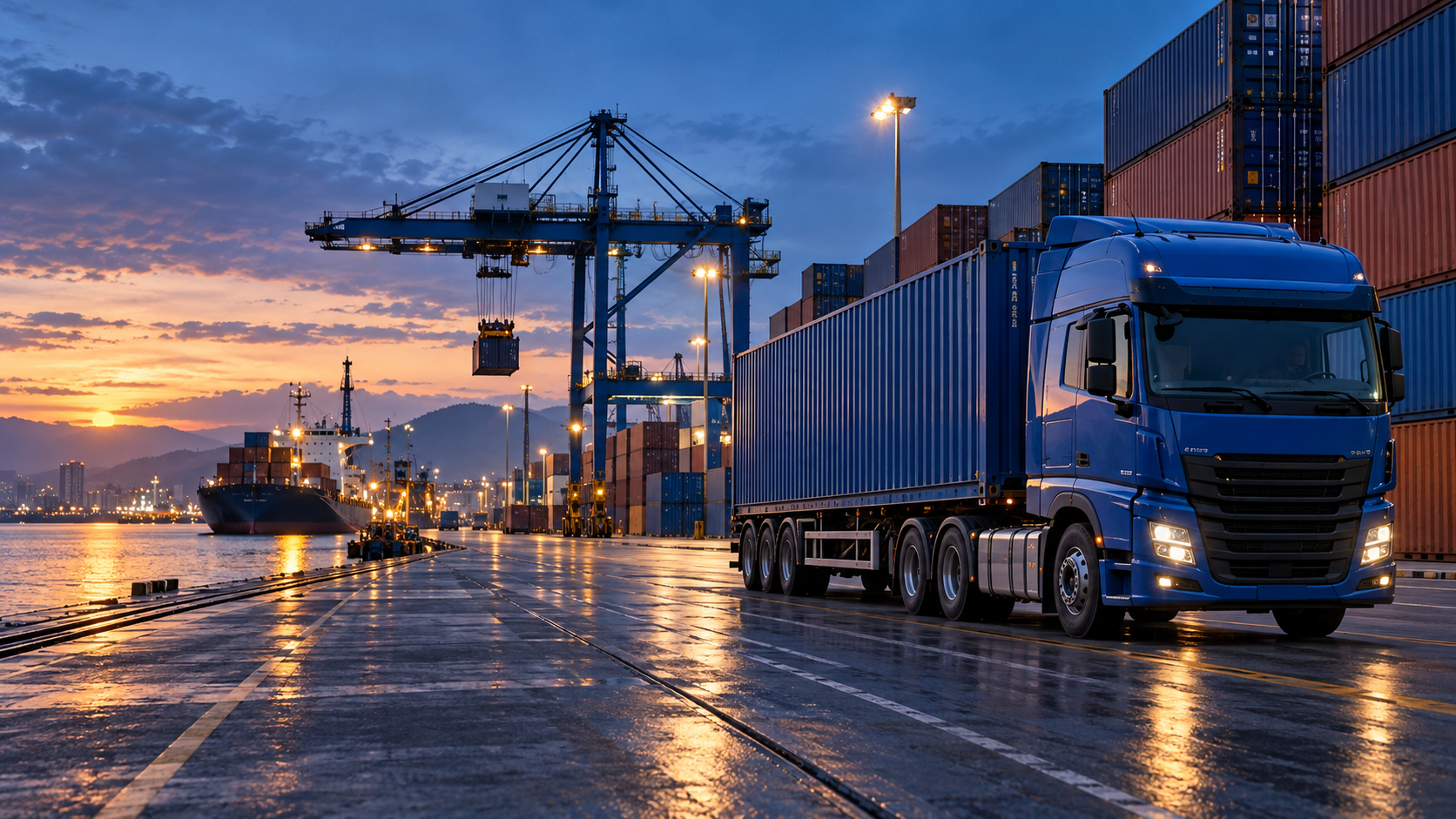 Illustration d'un terminal logistique